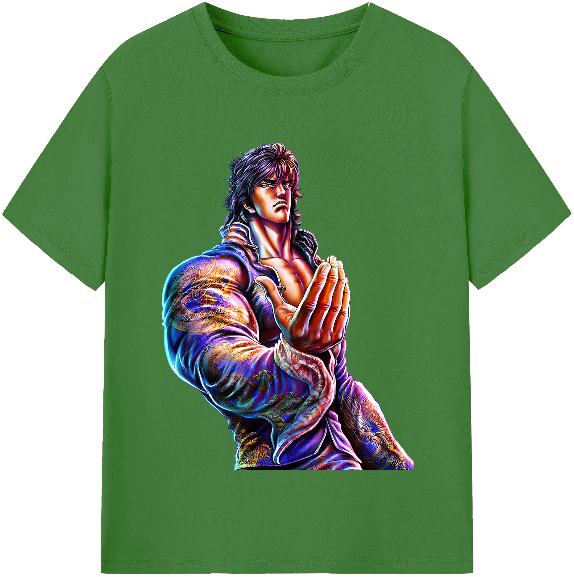 （画像用） 北斗の拳 Fist of the North Star レディースカジュアルプリントTシャツ（綿100％）